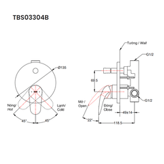Van Điều Chỉnh Nóng Lạnh ToTo TBS03304B ảnh 2
