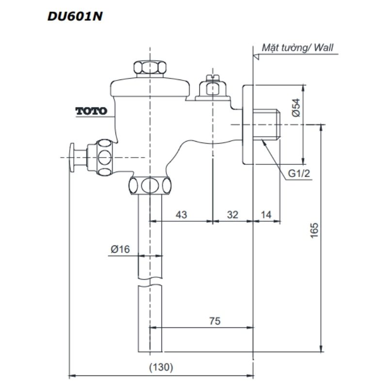 Van Nhấn Tiểu Nam ToTo DU601N – ảnh 2