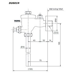 Van Nhấn Tiểu Nam ToTo DU601N ảnh 2
