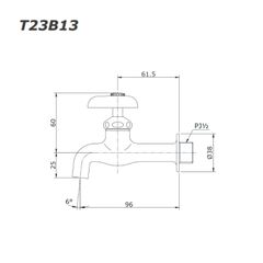 Vòi Nước Lạnh Gắn Tường TOTO T23B13 ảnh 2