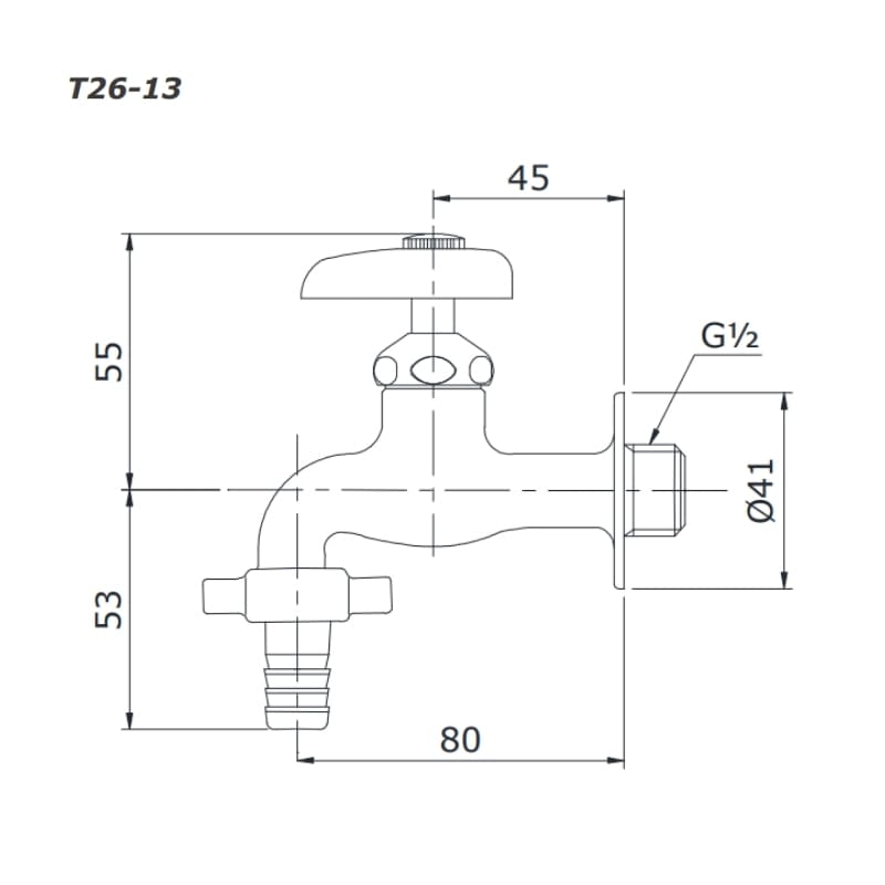 Vòi Nước Lạnh Gắn Tường ToTo T26-13 – ảnh 2