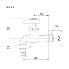 Vòi Nước Lạnh Gắn Tường ToTo T26-13 ảnh 2