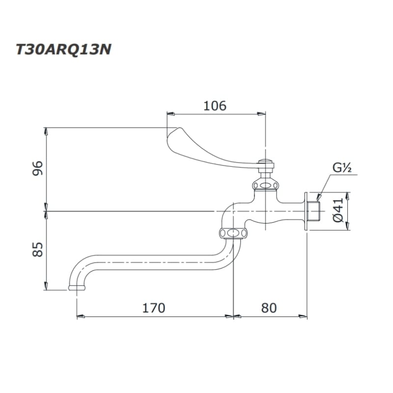Vòi Nước Lạnh Gắn Tường TOTO T30ARQ13N – ảnh 2
