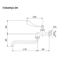 Vòi Nước Lạnh Gắn Tường TOTO T30ARQ13N ảnh 2