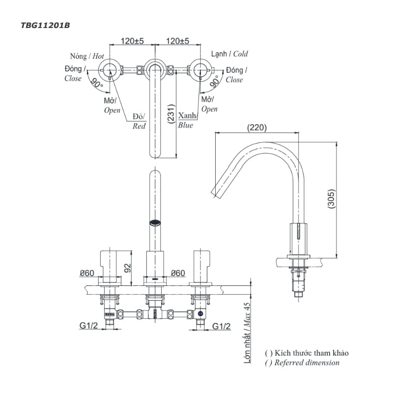 Vòi Xả Bồn Gắn Bệ Đá ToTo TBG11201B – ảnh 2