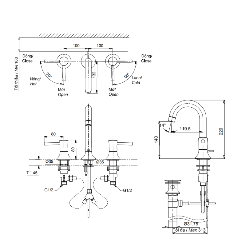Vòi Chậu ToTo TLS02201B – ảnh 2