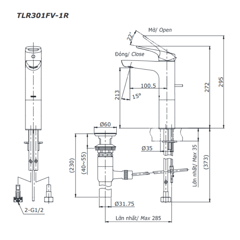 Vòi Chậu ToTo TTLR301FV-1 – ảnh 2