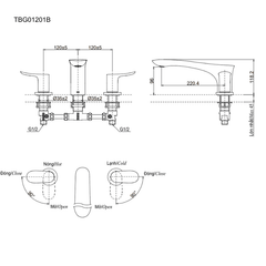 Vòi Xả Bồn Gắn Bệ Đá ToTo TBG01201B ảnh 2