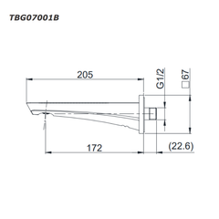 Vòi Xả Bồn Gắn Tường ToTo TBG07001B ảnh 2