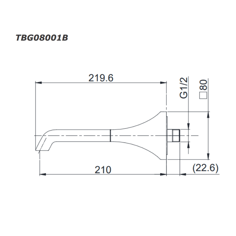 Vòi Xả Bồn Gắn Tường ToTo TBG08001B – ảnh 2