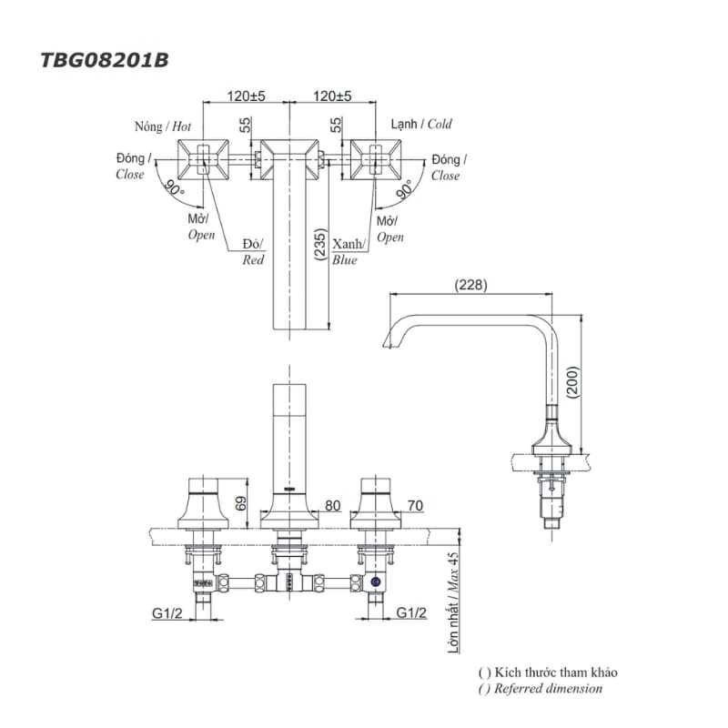 Vòi Xả Bồn Gắn Bệ Đá ToTo TBG08201B – ảnh 2