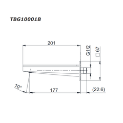 Vòi Xả Bồn Gắn Tường ToTo TBG10001B ảnh 2