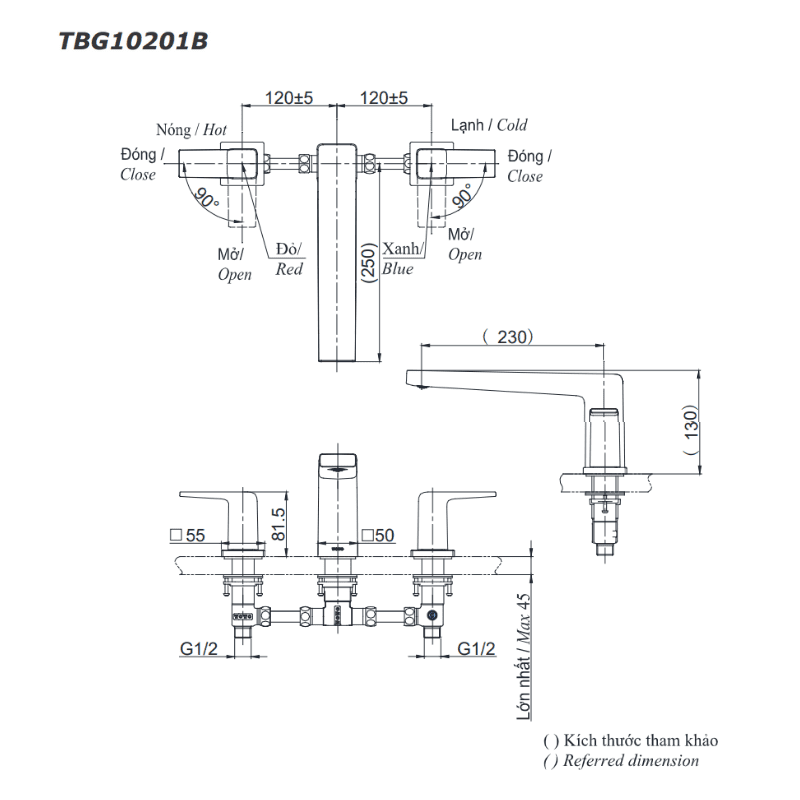 Vòi Xả Bồn Gắn Bệ Đá ToTo TBG10201B – ảnh 2