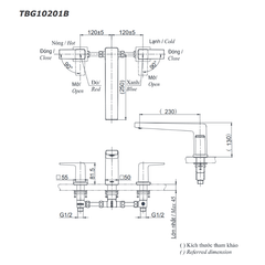 Vòi Xả Bồn Gắn Bệ Đá ToTo TBG10201B ảnh 2
