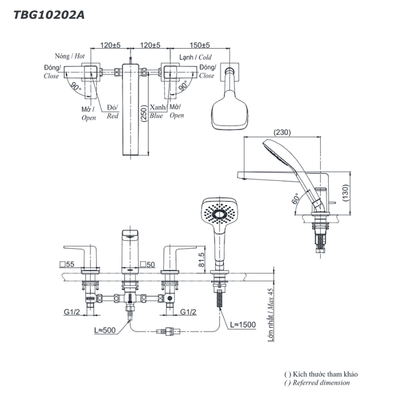 Vòi Xả Bồn Gắn Bệ Đá ToTo TBG10202A – ảnh 2