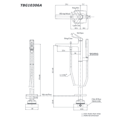Vòi Xả Bồn Đặt Sàn ToTo TBG10306A/TBN01105B ảnh 2