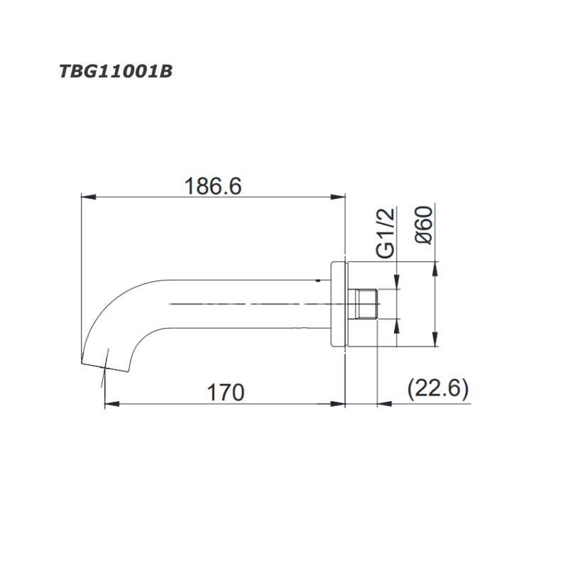 Vòi Xả Bồn Gắn Tường ToTo TBG11001B – ảnh 2