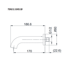 Vòi Xả Bồn Gắn Tường ToTo TBG11001B ảnh 2