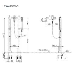 Vòi Xả Bồn Đặt Sàn ToTo TX445SESV3 ảnh 2