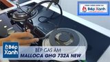 Bếp gas âm 2 vùng nấu Malloca GHG 732A NEW/ Màu đen