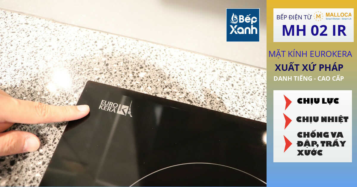 Bếp điện từ 2 vùng nấu Malloca MH 02IR / Bếp 1 điện 1 từ, Kính Eurokera - Tiện ích và an toàn của bếp điện từ Malloca MH-02IR Bếp điện từ 2 vùng nấu Malloca MH 02IR / Bếp 1 điện 1 từ, Kính Eurokera - Tiện ích và an toàn của bếp điện từ Malloca MH-02IR