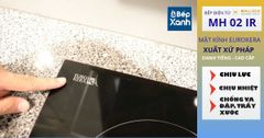 Bếp điện từ 2 vùng nấu Malloca MH 02IR / Bếp 1 điện 1 từ, Kính Eurokera ảnh 5