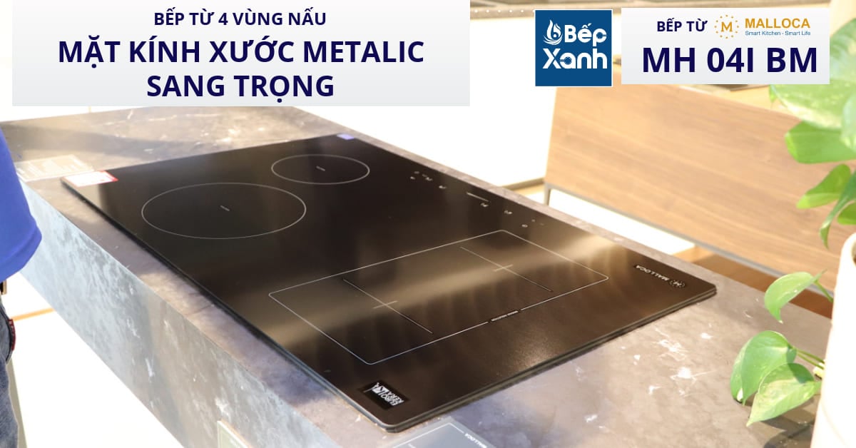 Bếp từ 4 vùng nấu Malloca MH 04I BM / Kính Eurokera, dạng xước Metalic kiểu mới – ảnh 8