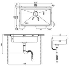 Chậu rửa chén inox Hafele HS21-SSN1S90 / 1 Hộc, Mã số 567.94.020 ảnh 3