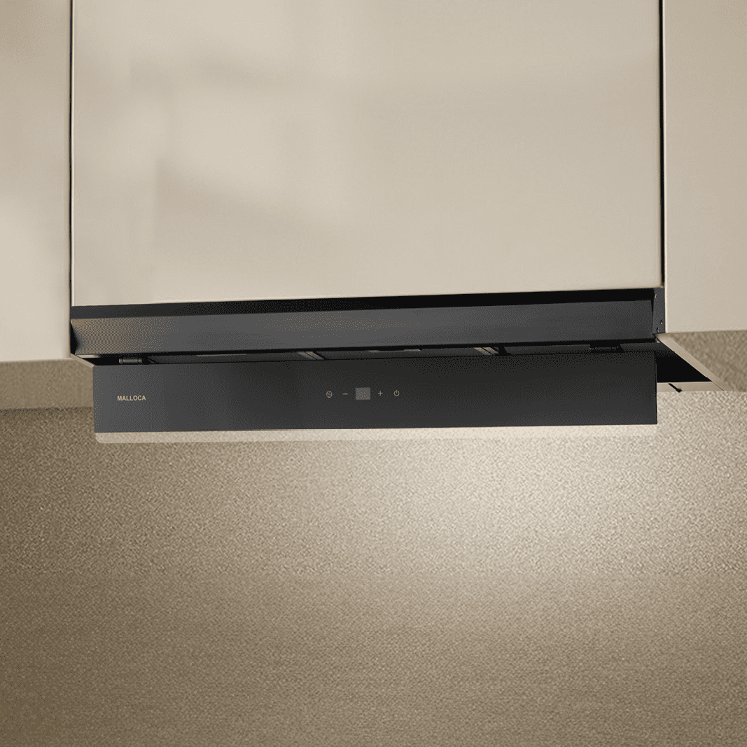 Máy Hút Mùi Âm Tủ 90cm Malloca Space MH 900SP / Cảm ứng, thép sơn đen và kính - Sức hút 850 m³/h và độ ồn 56 dB Máy Hút Mùi Âm Tủ 90cm Malloca Space MH 900SP / Cảm ứng, thép sơn đen và kính - Sức hút 850 m³/h và độ ồn 56 dB