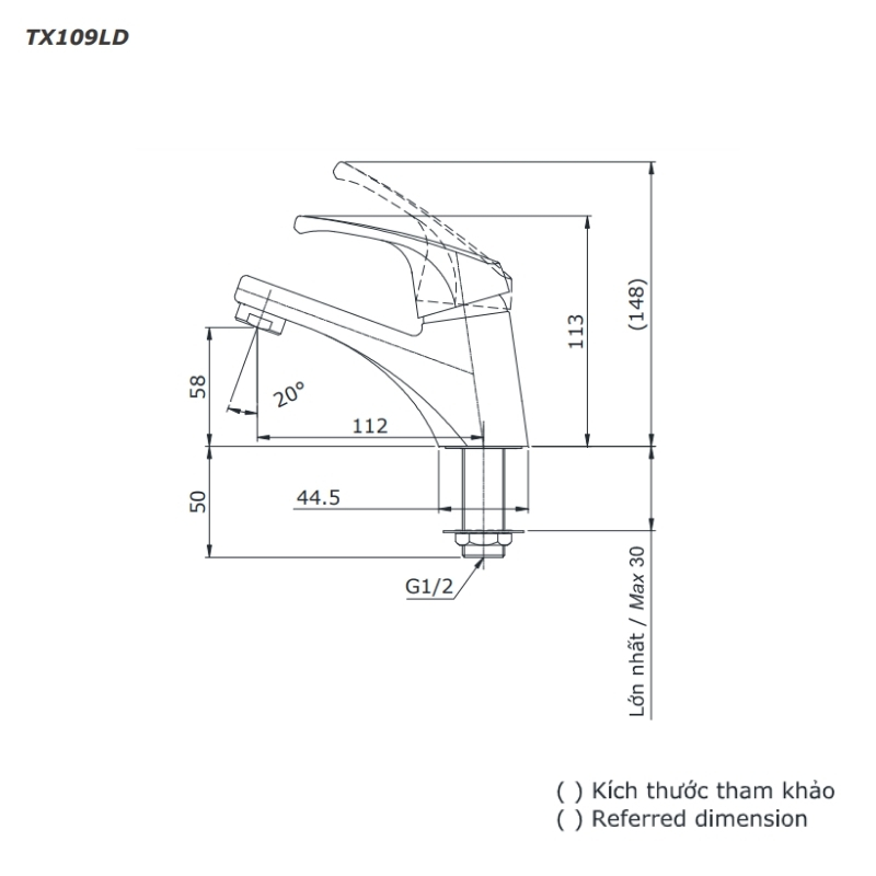 Vòi Chậu Gật Gù Nước Lạnh TOTO TX109LD – ảnh 2