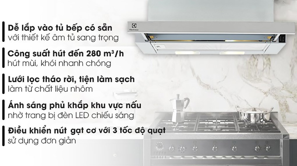 Máy hút mùi âm tủ Electrolux LFP216S – ảnh 2