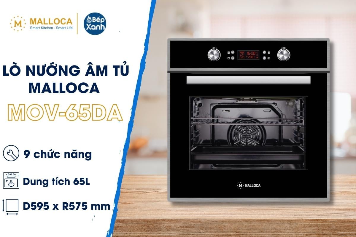 Lò nướng âm tủ Malloca MOV-65DA (Kính đen) - Mặt kính đen – dễ phối với mọi tủ bếp Lò nướng âm tủ Malloca MOV-65DA (Kính đen) - Mặt kính đen – dễ phối với mọi tủ bếp