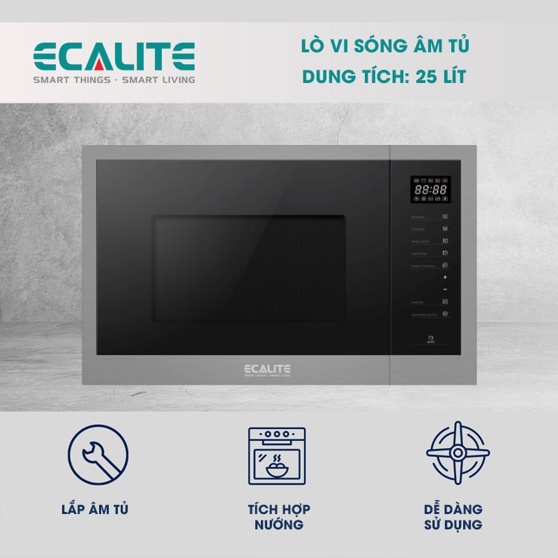 Lò vi sóng âm tủ Ecalite EMW-2560JB – ảnh 2