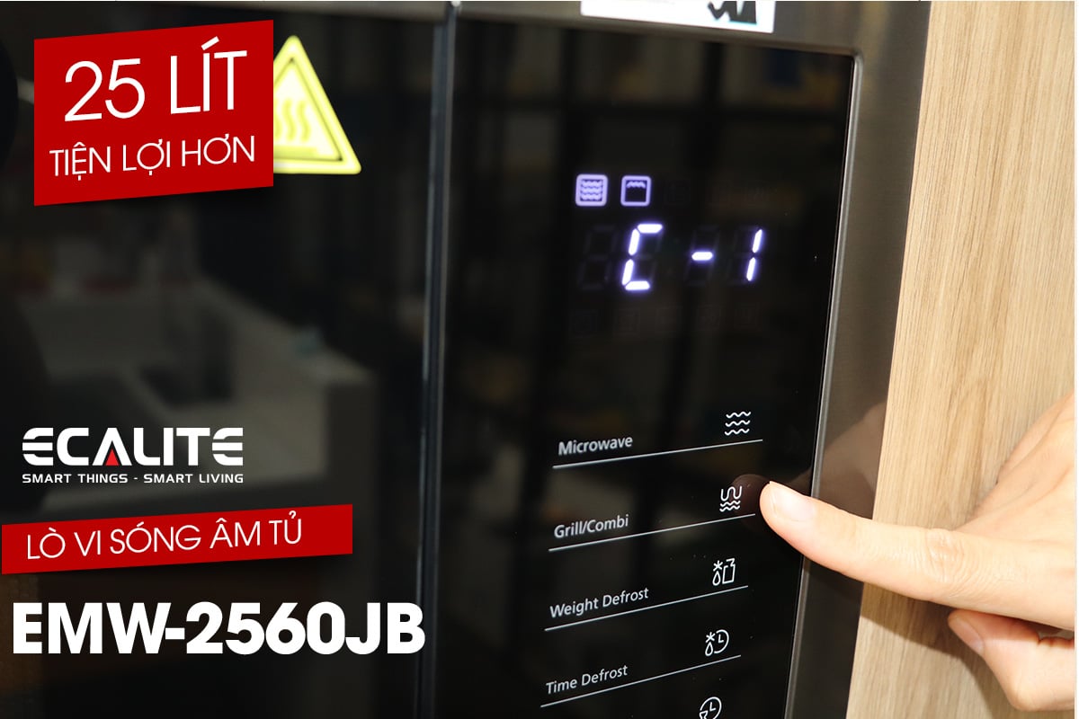 Lò vi sóng âm tủ Ecalite EMW-2560JB – ảnh 5