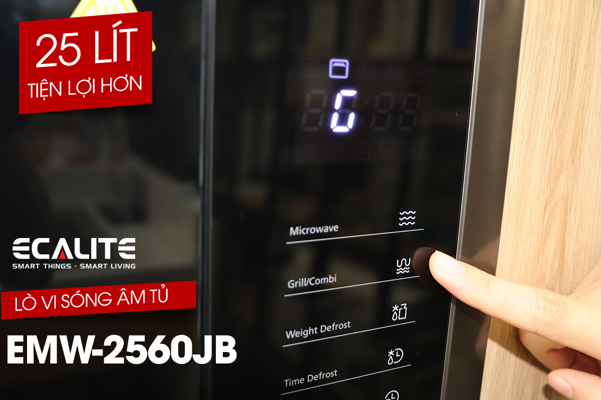 Lò vi sóng âm tủ Ecalite EMW-2560JB – ảnh 6