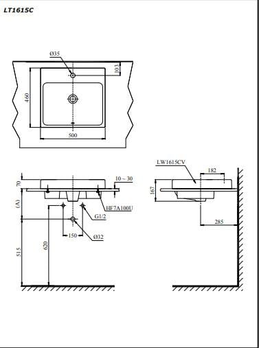 Chậu Rửa Đặt Bàn ToTo LT1615C – ảnh 2