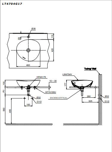 Chậu Rửa Đặt Bàn ToTo LT4704G17#XW – ảnh 2