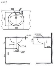Chậu Rửa Dương Vành ToTo L501C#W ảnh 2