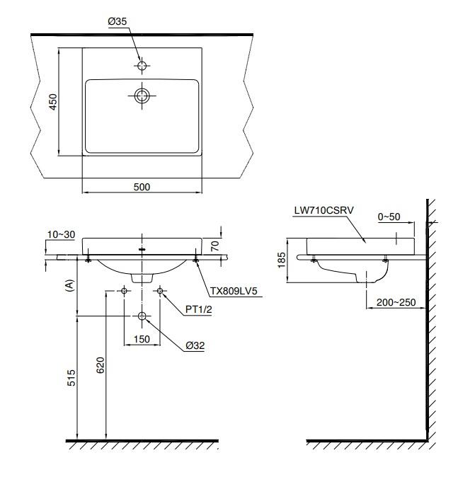 Chậu Rửa Đặt Bàn ToTo LT710CSR – ảnh 2