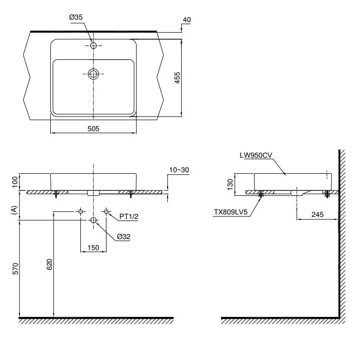 Chậu Rửa Đặt Bàn ToTo LT950C – ảnh 2