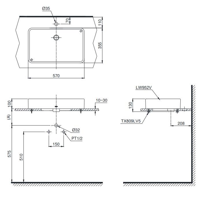 Chậu Rửa Đặt Bàn ToTo LT952 – ảnh 2