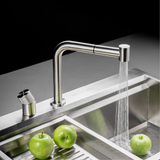 Vòi rửa chén nóng lạnh Malloca LuxSteel K068-PO / Inox 304