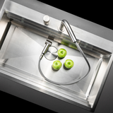 Vòi rửa chén nóng lạnh Malloca LuxSteel K068-PO / Inox 304