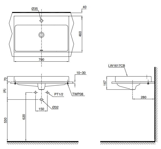 Chậu Rửa Đặt Bàn ToTo LW1617C#W – ảnh 2