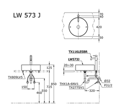 Chậu Rửa Đặt Bàn ToTo LW573JWF ảnh 2