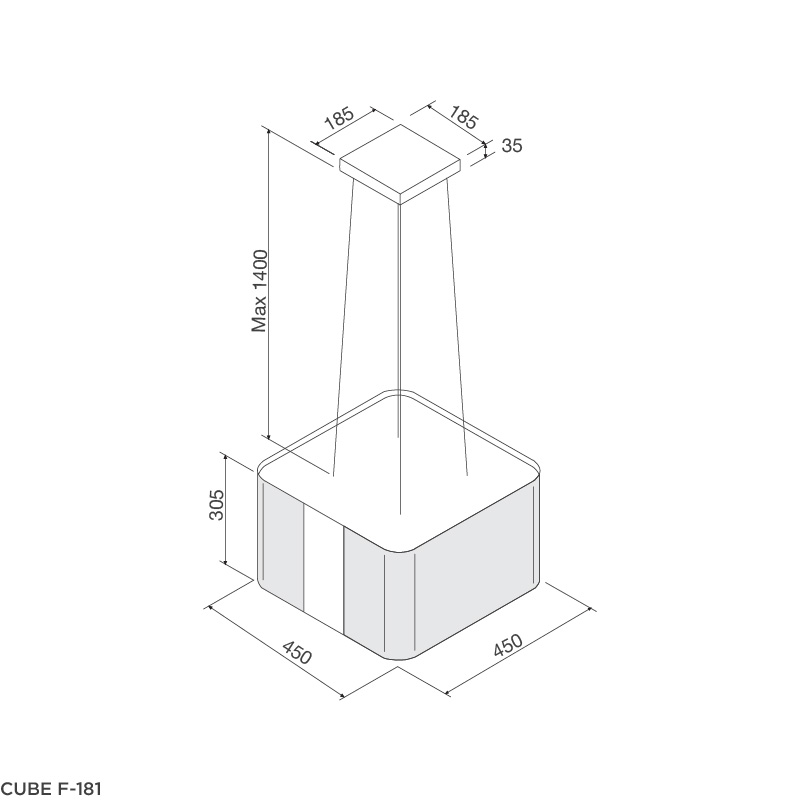 Máy hút mùi đảo Malloca Cube F181 - Giải pháp cho bếp liền phòng khách Máy hút mùi đảo Malloca Cube F181 - Giải pháp cho bếp liền phòng khách