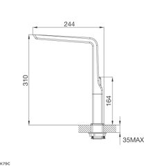Vòi rửa chén nóng lạnh Malloca K79C / Đồng thau mạ chrome ảnh 3