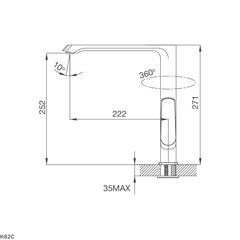 Vòi rửa chén nóng lạnh Malloca K82C / Đồng thau mạ chrome ảnh 3