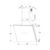 Máy hút mùi áp tường Malloca MC 60GT B