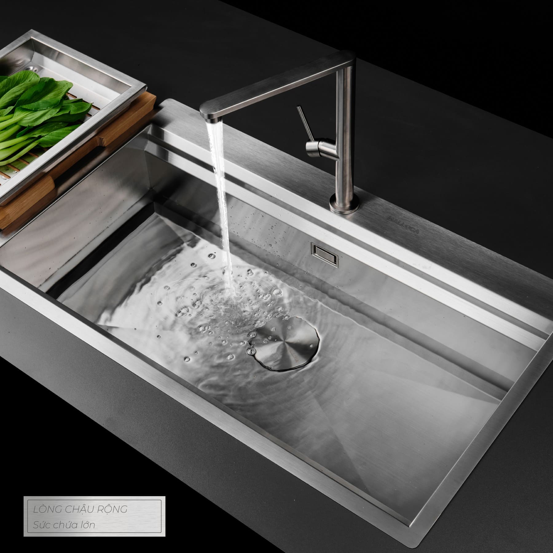 Chậu rửa chén Slide Malloca MS 861 - Gờ trượt Slide 2 tầng trên chậu MS 861 Chậu rửa chén Slide Malloca MS 861 - Gờ trượt Slide 2 tầng trên chậu MS 861